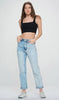 Karly Medium light Wash Mom Jeans