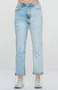 Karly Medium light Wash Mom Jeans