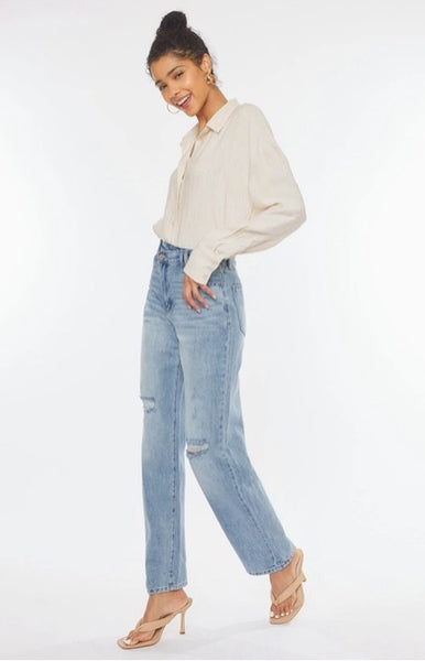 Tanya Wide Leg Straight Jeans