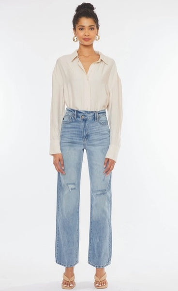 Tanya Wide Leg Straight Jeans