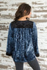 Embroidered Tassel Tie Velvet Jacket